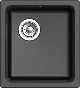 {{photo.Alt || photo.Description || 'RIVELATO Мойка BERKANA 35 подст.монтаж 1-чаш 415*455 nero арт.'}}