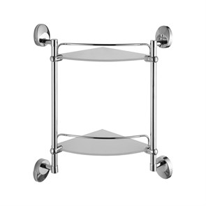 Полка стеклянная угловая Haiba хром (HB1607-2) HB1607-2