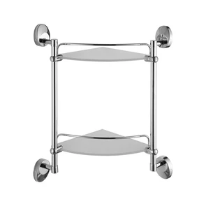 Полка стеклянная угловая Haiba хром (HB1607-2) HB1607-2