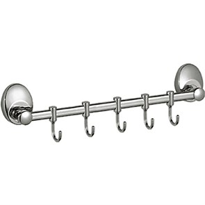 Планка с крючками для полотенец Haiba хром (HB1615-5) HB1615-5