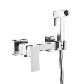 Гигиенический душ со смесителем Haiba сталь (HB5521) HB5521