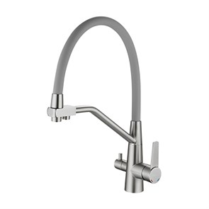 Смеситель для кухни Haiba с подключением фильтра воды, сатин (HB76822) HB76822