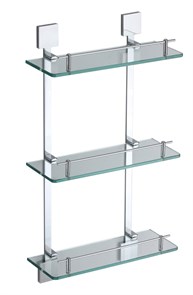 Полка Savol прямая тройная стеклянная 40см (S-06522A-3) S-06522A-3