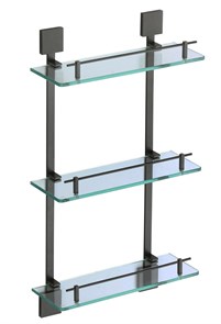 Полка Savol прямая тройная стеклянная 40см (S-06522H-3) S-06522H-3