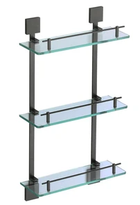 Полка Savol прямая тройная стеклянная 40см (S-06522H-3) S-06522H-3