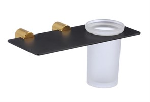 Стакан стеклянный с настенным держателем Savol (S-002158HB) S-002158HB