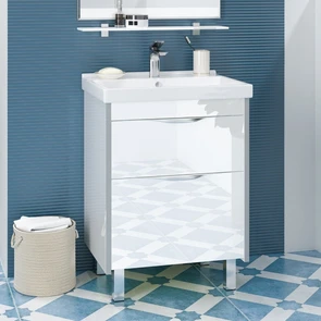 {{photo.Alt || photo.Description || 'Фест - 60 Тумба 2 ящ. Белая эмаль Стекло + раковина'}}