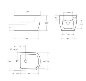 Биде подвесное BelBagno PRADO BB10150BH 193765
