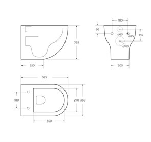 Унитаз подвесной безободковый BelBagno ONDA BB066CHR 193846