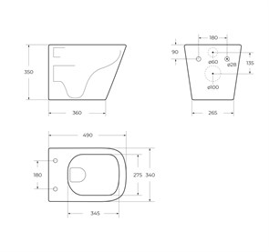 Унитаз подвесной безободковый BelBagno ARDENTE-R BB520CHR 193885