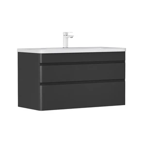 {{photo.Alt || photo.Description || 'Тумба EQUIL Eltoro 100 подвесная 2 ящ. черный софт(под раковину Adel 100)'}}