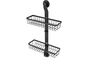 {{photo.Alt || photo.Description || 'Двухъярусная прямая полка, проволока стальная, черный матовый, Easy, Milardo, EAS0WS2M44'}}