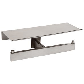 {{photo.Alt || photo.Description || 'Двойной держатель рулона туалетной бумаги с полкой, AI2006CS, нержавеющая сталь AISI 304, матовый.'}}