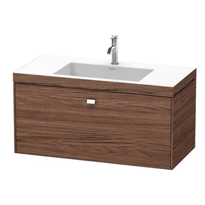 {{photo.Alt || photo.Description || 'Раковина Duravit Brioso BR4602O1021, 100 см, с подвесной тумбой, без перелива, с площадкой под смеситель, с выпуском с керамической крышкой, включая малогабаритный сифон, белый, орех темный'}}