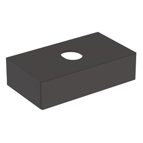 {{photo.Alt || photo.Description || 'Шкафчик для накладной раковины Geberit VariForm, с одним выдвижным ящиком, полкой и сифоном: B=90см, H=23.5см, T=51см, темно-серый / лакированный матовый, темно-серый / матовый 501.166.00.1'}}