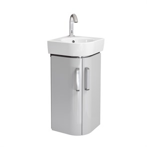 {{photo.Alt || photo.Description || 'Geberit Renova Compact Шкафчик под раковину угловой, 425х604 мм, длина стороны 305 мм, корпус светло-серый матовый, фасад светло-серый глянец 862133000'}}