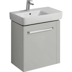 {{photo.Alt || photo.Description || 'Geberit Renova Compact Шкафчик под раковину, 590х604х222 мм, с держателем для полотенец справа, корпус светло-серый матовый, фасад светло-серый глянец 862066000'}}
