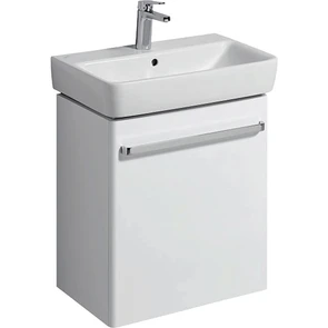 {{photo.Alt || photo.Description || 'Renova Compact Шкафчик под раковину, 550х604х337 мм, крепление дверей справа/слева, корпус белый матовый, фасад белый глянец (Снят с произво'}}