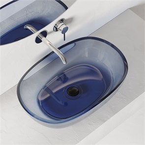 {{photo.Alt || photo.Description || 'Раковина накладная прозрачная ABBER Kristall AT2805Saphir синяя'}}