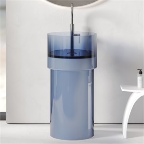 {{photo.Alt || photo.Description || 'Раковина отдельностоящая прозрачная ABBER Kristall AT2701 Saphir-H синяя'}}