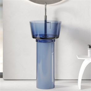 {{photo.Alt || photo.Description || 'Раковина отдельностоящая прозрачная ABBER Kristall AT2702Saphir синяя'}}