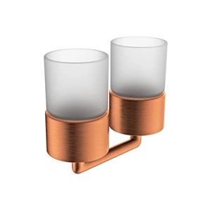 {{photo.Alt || photo.Description || 'Стакан для зубных щеток с держателем Raglo двойной, матовая медь (R320.08.33)'}}