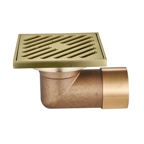 {{photo.Alt || photo.Description || 'Душевой трап Raglo 100х100мм, нержавеющая сталь, сатин золотой (R606.10.03)'}}