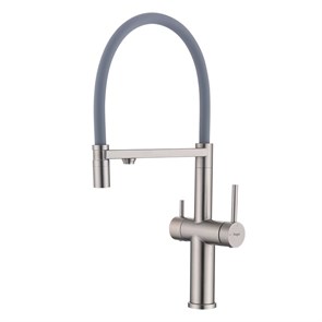 {{photo.Alt || photo.Description || 'Смеситель Raglo для кухни с подключением к фильтру съёмный гибкий излив с магнитным фиксатором, сатин (R20.63.05)'}}