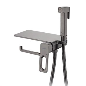 {{photo.Alt || photo.Description || 'Смеситель Raglo с гигиеническим душем встраиваемый с полкой и держателем бумаги, графит (R51.55.09)'}}