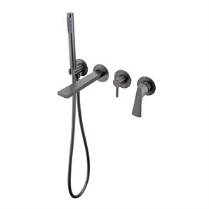 {{photo.Alt || photo.Description || 'Смеситель Raglo для ванны и душа встраиваемый излив монолитный 20 см, графит (R07.32.09)'}}