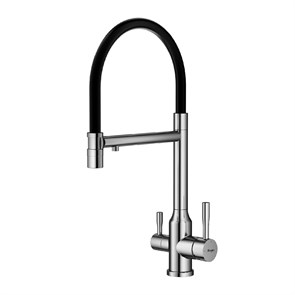 {{photo.Alt || photo.Description || 'Смеситель Raglo для кухни с подключением к фильтру съёмный гибкий излив с магнитным фиксатором, сатин (R81.63.05)'}}