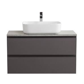 {{photo.Alt || photo.Description || 'Тумба со столешницей подвесная BelBagno KRAFT 100 Темно-Серый Матовый, столешница KEP-100-MGL'}}