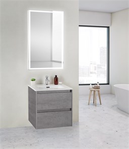 {{photo.Alt || photo.Description || 'Тумба с раковиной подвесная BelBagno KRAFT 39 50 Cemento Grigio, раковина белая'}}