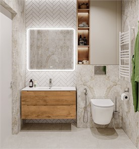 {{photo.Alt || photo.Description || 'Тумба с раковиной подвесная BelBagno ETNA 100  Rovere Nature, раковина белая'}}