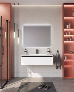 {{photo.Alt || photo.Description || 'Тумба с раковиной подвесная CEZARES SLIDER 100 Bianco Opaco, раковина белая'}}