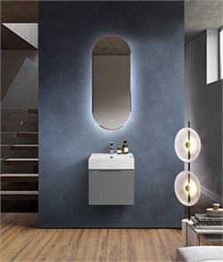 {{photo.Alt || photo.Description || 'Тумба с раковиной подвесная выдвижными ящиком и внутренним ящиком CEZARES PREMIUM 50 Plisse Grigio nuvola, раковина белая'}}