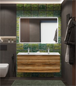 {{photo.Alt || photo.Description || 'Тумба с раковиной подвесная с четырьмя ящиками BelBagno MARINO-CER-N 120 Rovere Rustico, раковина белая'}}