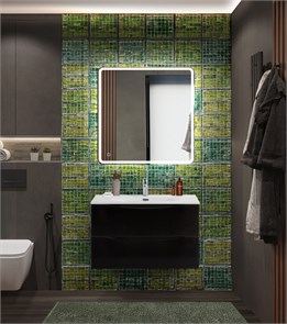 {{photo.Alt || photo.Description || 'Тумба с раковиной подвесная BelBagno MARINO-CER-N 80 Nero Lucido, раковина белая'}}