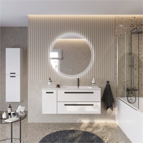 {{photo.Alt || photo.Description || 'Тумба с раковиной подвесная с двумя ящиками и одной дверцей, правосторонняя CEZARES ECO-CER-N 120 Bianco Lucido, раковина белая CZR-8095-120-R'}}