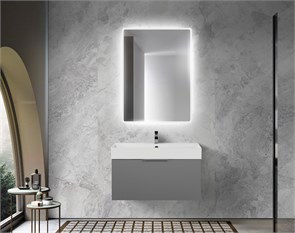 {{photo.Alt || photo.Description || 'Тумба с раковиной подвесная выдвижными ящиком и внутренним ящиком CEZARES PREMIUM 90 Plisse Grigio nuvola, раковина белая'}}