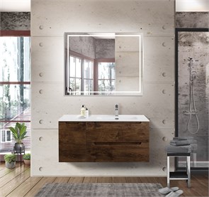 {{photo.Alt || photo.Description || 'Тумба с раковиной подвесная с двумя ящиками и одной дверцей BelBagno ETNA 100 Rovere Moro правая, раковина белая'}}
