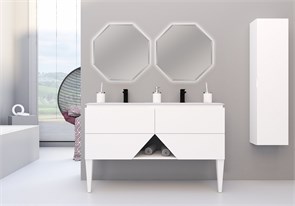 {{photo.Alt || photo.Description || 'Тумба с раковиной подвесная на две чаши CEZARES Collection 1973 140 Bianco Opaco'}}