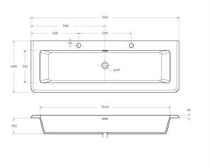 Тумба с раковиной подвесная CEZARES STYLUS 140 Bianco Opaco 200916