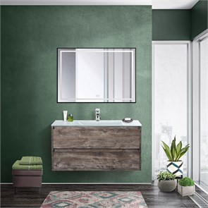 {{photo.Alt || photo.Description || 'Тумба со стеклянной раковиной подвесная BelBagno KRAFT 90 Pino Pasadena, раковина белая'}}