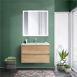 {{photo.Alt || photo.Description || 'Тумба со стеклянной раковиной подвесная BelBagno KRAFT 80 Rovere Nebrasca Nature, раковина белая'}}