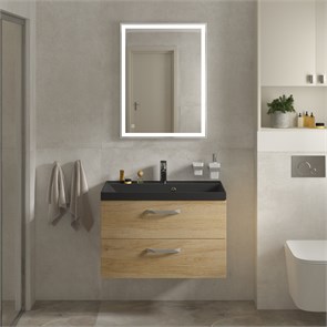 {{photo.Alt || photo.Description || 'Тумба с раковиной подвесная BelBagno AURORA 80 Rovere Nebrasca Nature, раковина чёрная'}}
