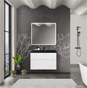 {{photo.Alt || photo.Description || 'Тумба с раковиной подвесная BelBagno MARINO-H60 90 Bianco Lucido, раковина черная'}}