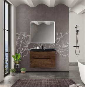 {{photo.Alt || photo.Description || 'Тумба с раковиной подвесная BelBagno MARINO-H60 80 Rovere Moro, раковина черная'}}