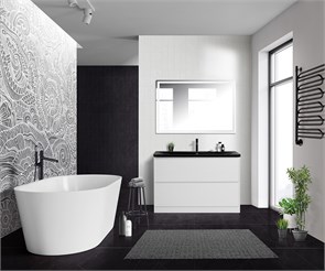 {{photo.Alt || photo.Description || 'Тумба с раковиной напольная BelBagno ALBANO 120 Bianco Lucido, раковина чёрная'}}