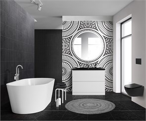 {{photo.Alt || photo.Description || 'Тумба с раковиной напольная BelBagno ALBANO 100 Bianco Lucido, раковина чёрная'}}